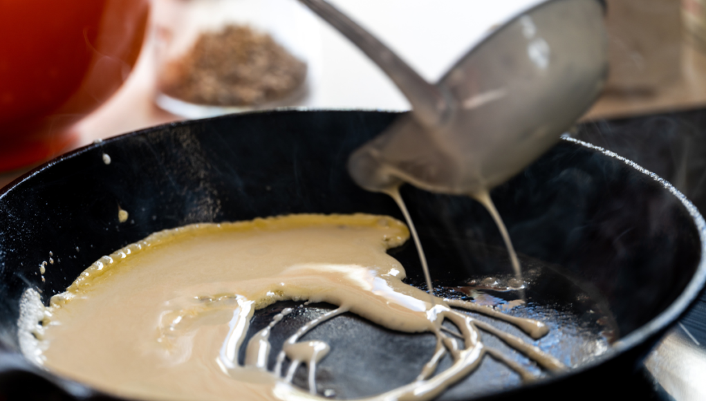making pancakes