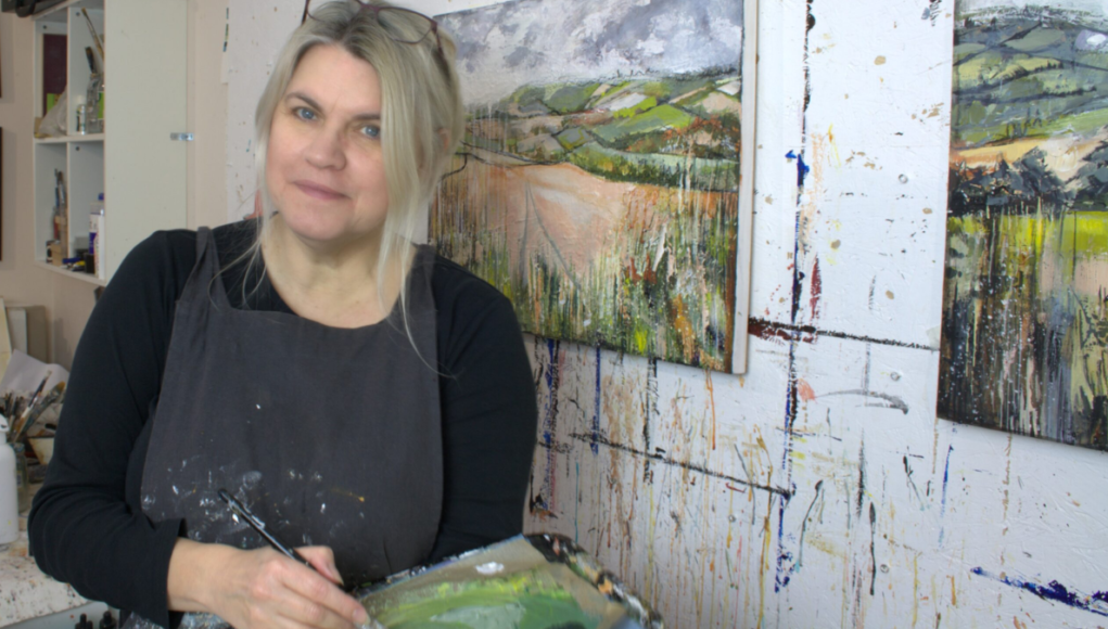 Sheryll K Fox in her studio
