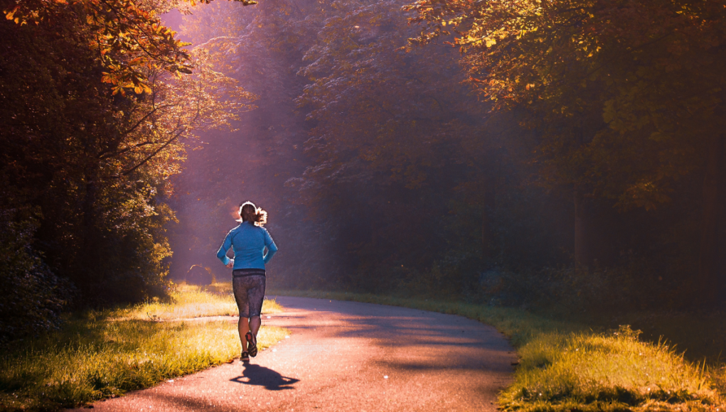running through trees