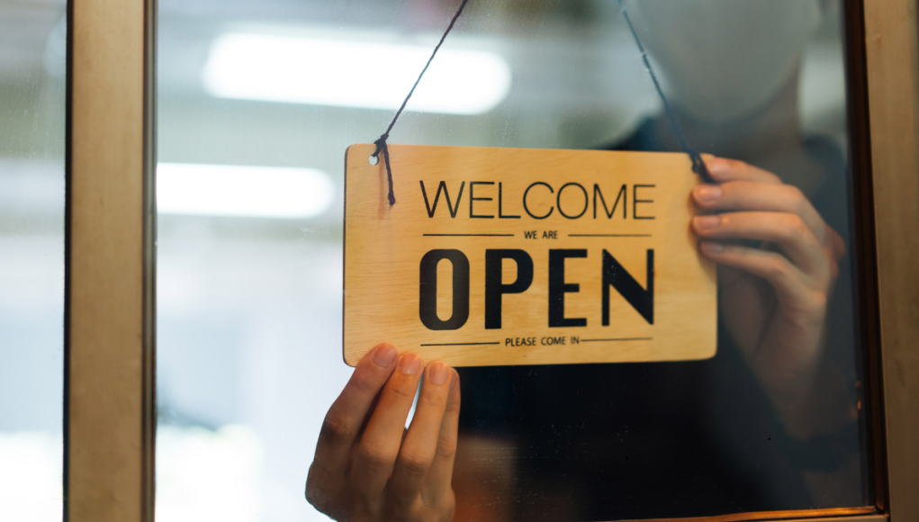 welcome we are open sign