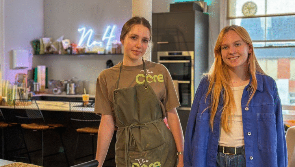 Core staff Sofiia Kopyl with Core Manager Georgia Hyde