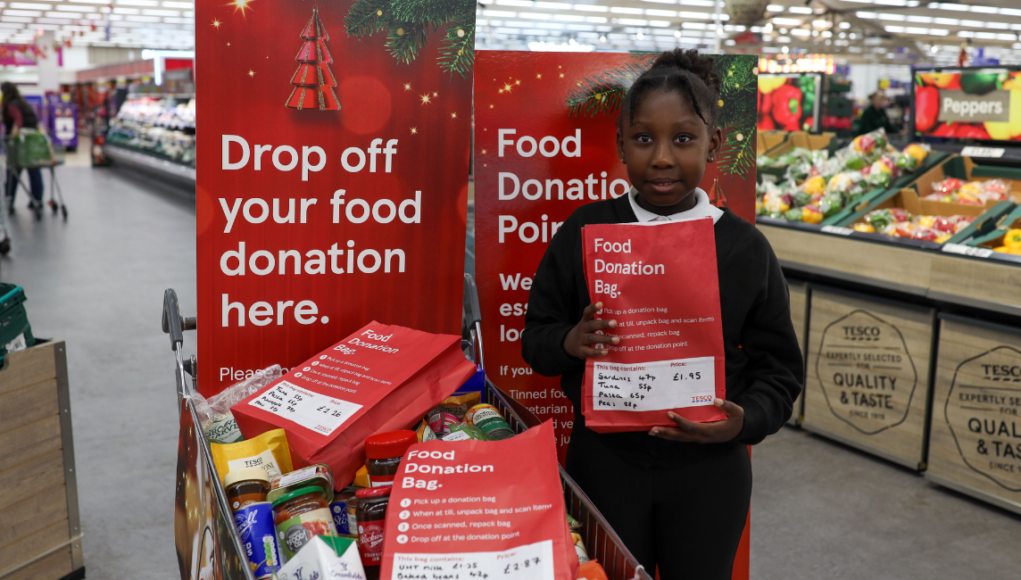 Tesco Christmas food donation