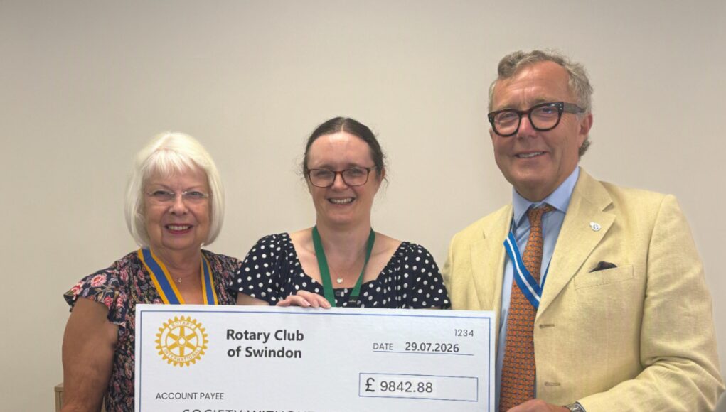 SWA celebrates donation from the High Sheriff of Wiltshire's Charity Concert l-r Debbie Vincent Kate Rowland Dr Alex Goodwin v2