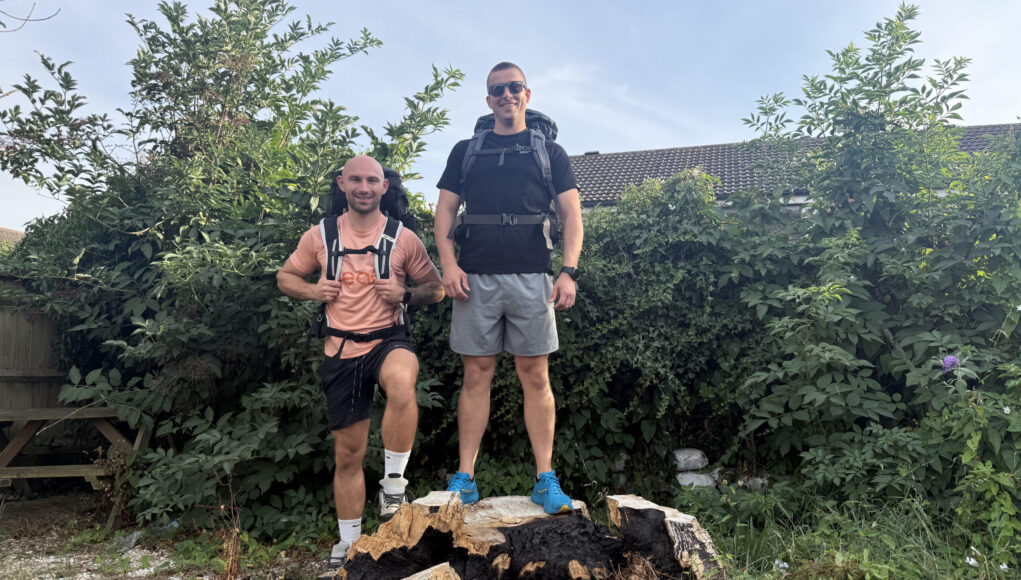 Woolacombe walk - Danny Hale, left, and Brad Looker 2