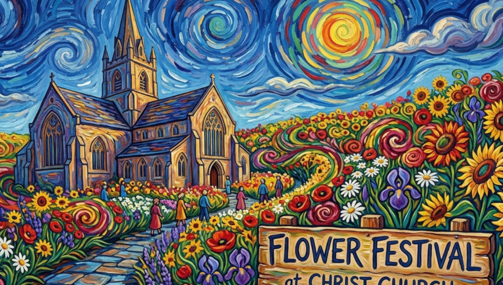 Working Lives in Bloom Poster Blue